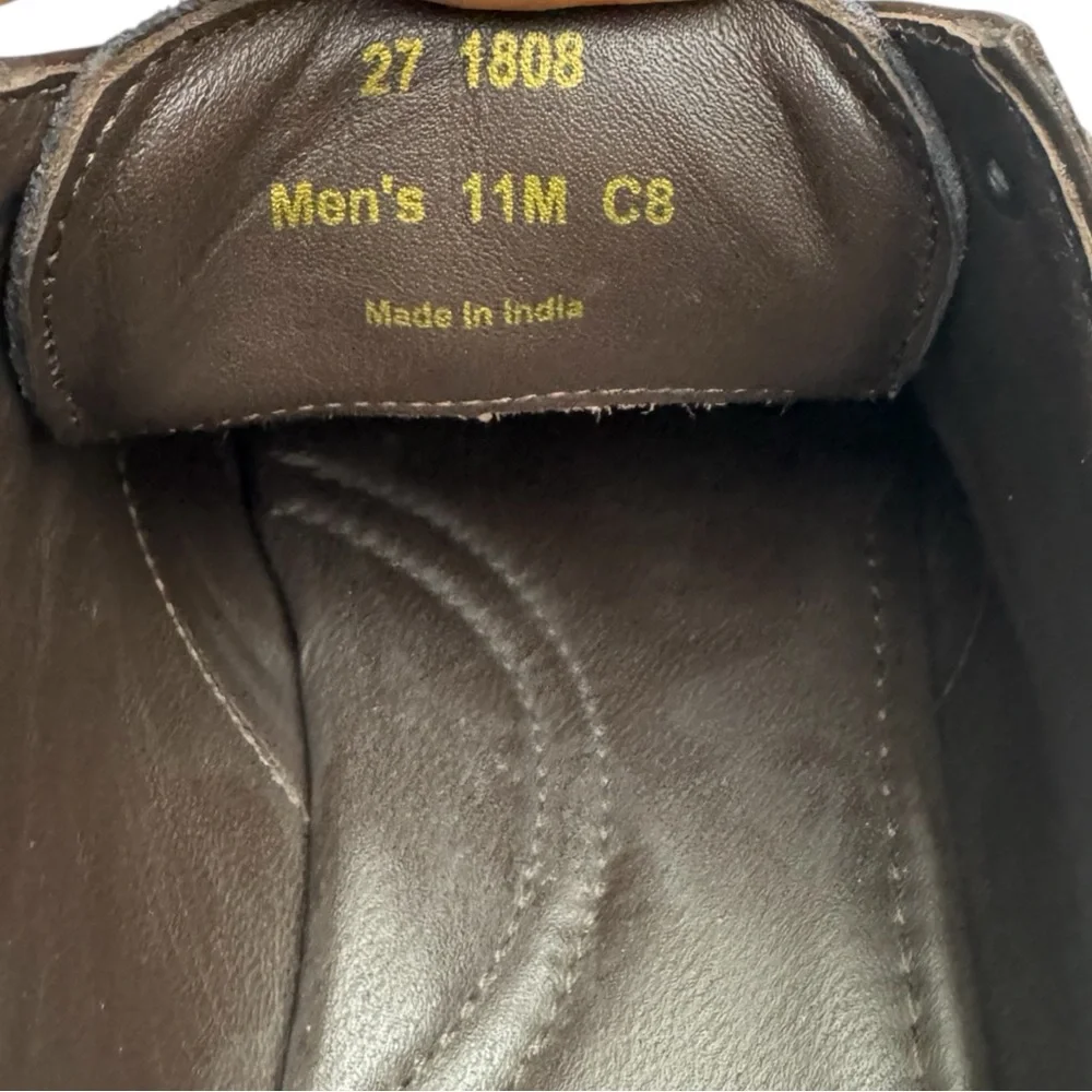 Johnston & Murphy 27-1808 Mens Black Suede /Brown Leather Size 11 Medium EUC